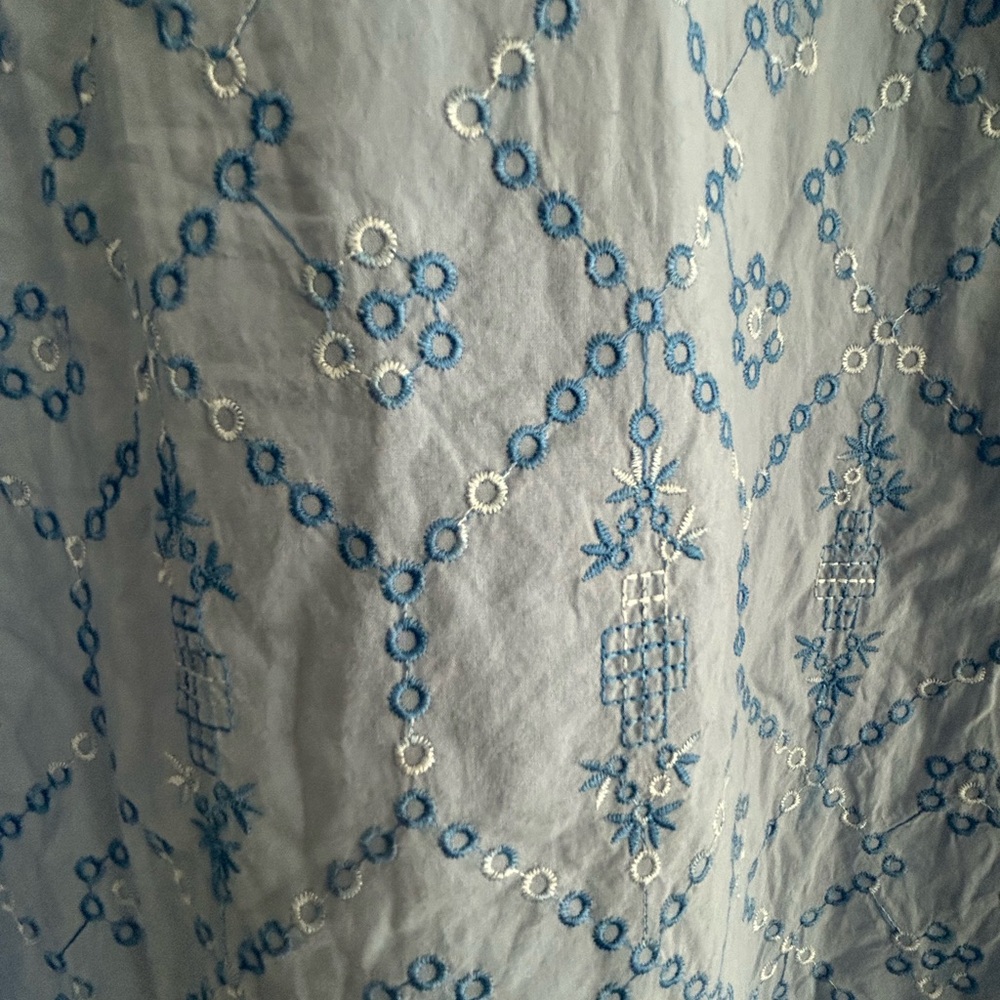 Chicos Embroidered Top Blue Size 4 US 0 Chicos - Picture 9 of 11